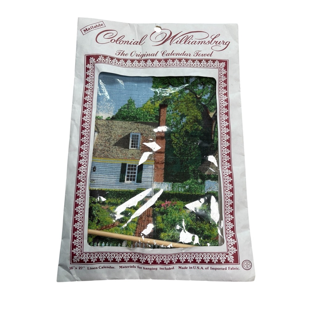 Colonial Williamsburg The Original 1999 NWT SEALED Calendar Towel Vintage Linen
